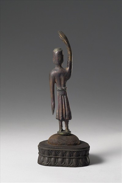 日本 白鳳時代 銅鎏金 誕生佛立像