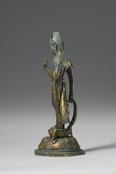 日本 10-12世紀 銅鎏金 菩薩立像