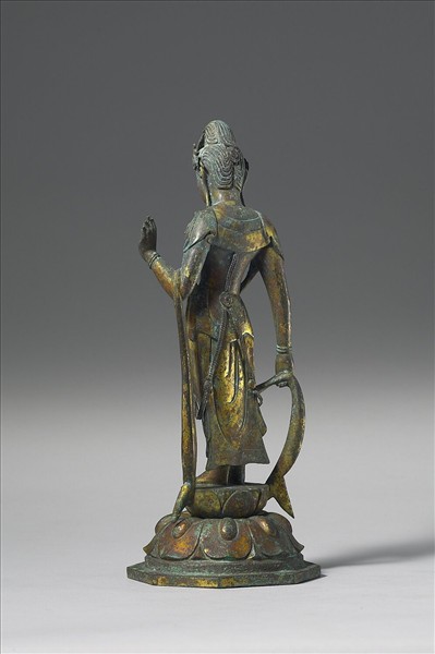 日本 10-12世紀 銅鎏金 菩薩立像