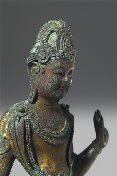 日本 10-12世紀 銅鎏金 菩薩立像