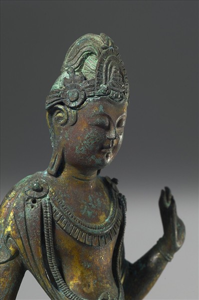 日本 10-12世紀 銅鎏金 菩薩立像
