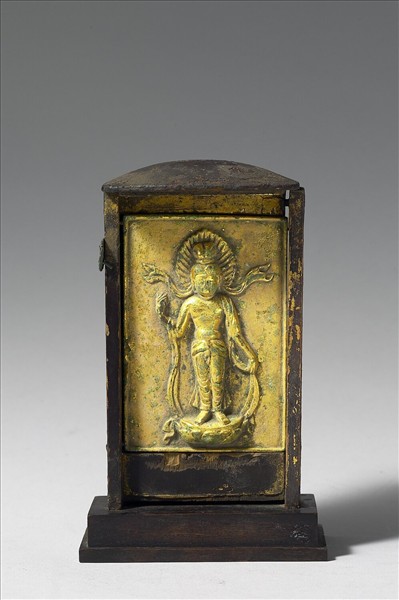 日本 平安時代 10-12世紀 銅鎏金 菩薩立像