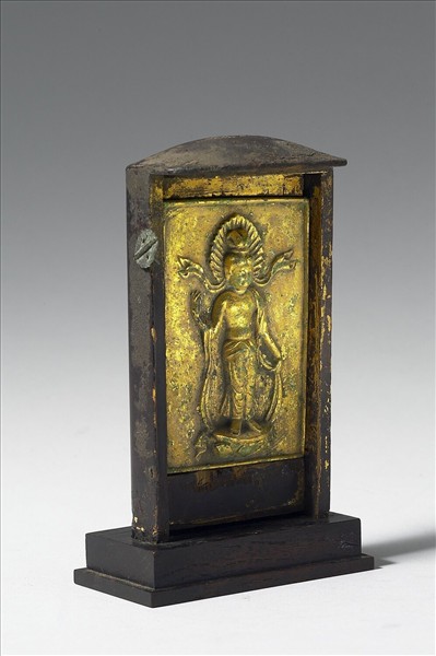 日本 平安時代 10-12世紀 銅鎏金 菩薩立像
