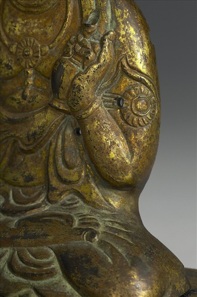 日本 銅鎏金 十一面觀音菩薩坐像