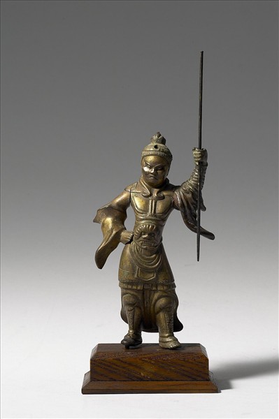 日本 10-12世紀 銅鎏金 天王立像