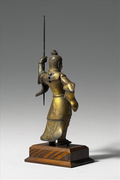 日本 10-12世紀 銅鎏金 天王立像