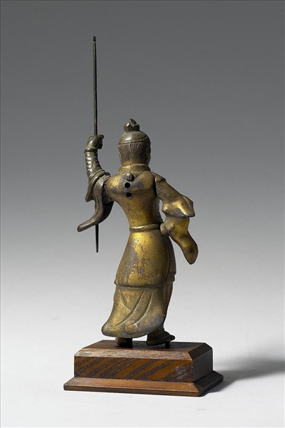 日本 10-12世紀 銅鎏金 天王立像