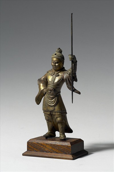 日本 10-12世紀 銅鎏金 天王立像