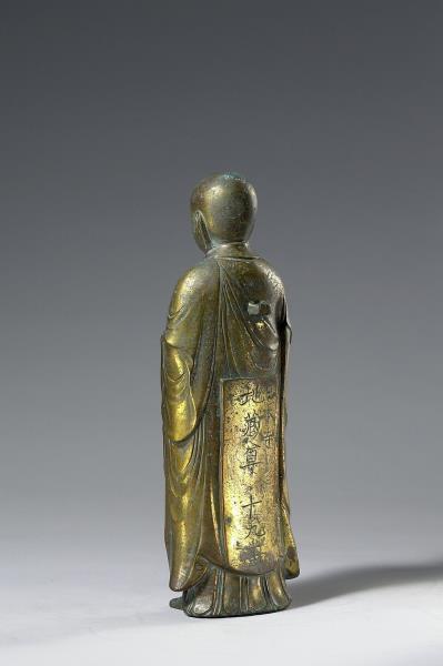 日本 鎌倉時代末期 銅鎏金 地藏菩薩立像