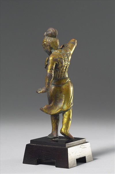 日本 鎌倉時代 銅鎏金 天王立像