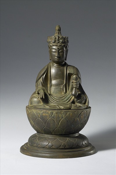 日本 室町時代 元龜三年（1572） 銅鎏金 十一面觀音菩薩坐像