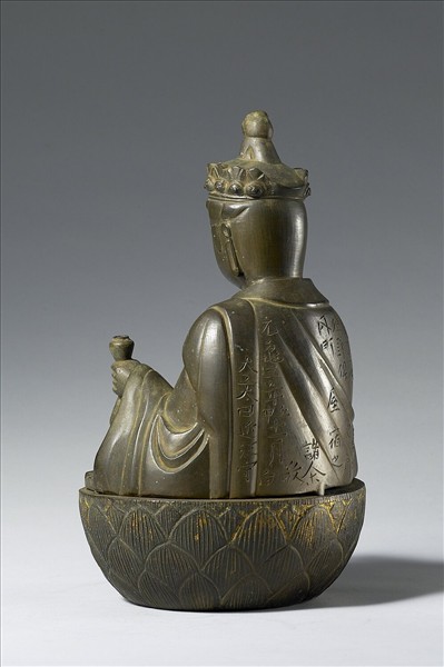 日本 室町時代 元龜三年（1572） 銅鎏金 十一面觀音菩薩坐像