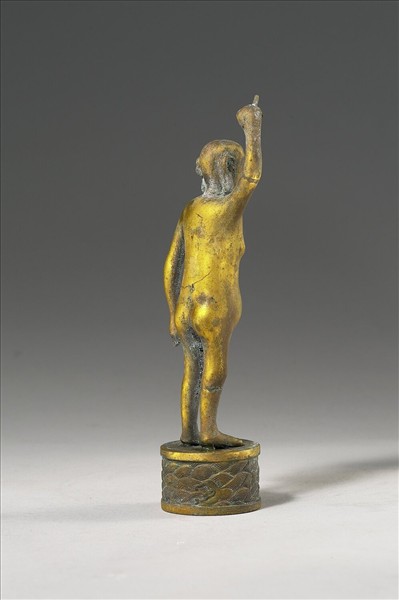 日本 江戶時代 銅鎏金 誕生佛立像