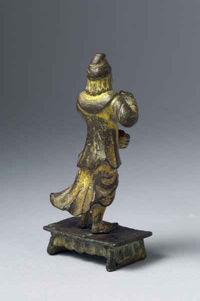 銅鎏金胡人立像