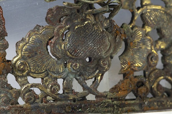 銅鎏金鳳凰式付冠