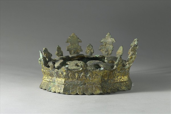 銅鎏金六角形台座