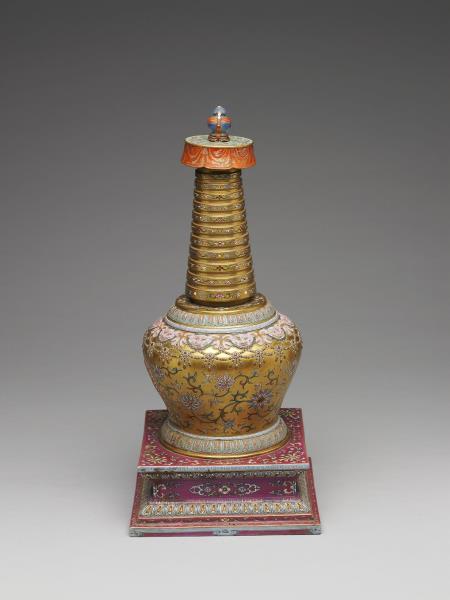 琺瑯彩瓷金地塔