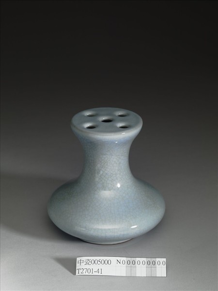 天藍釉五孔花插