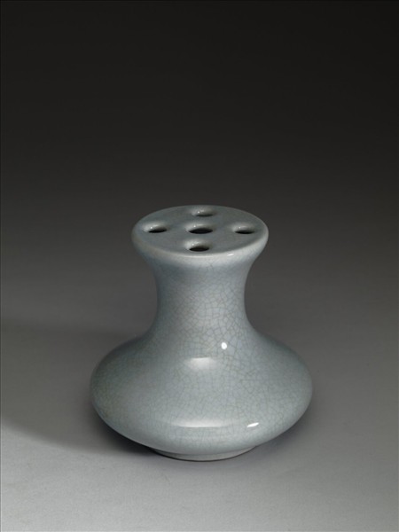 天藍釉五孔花插