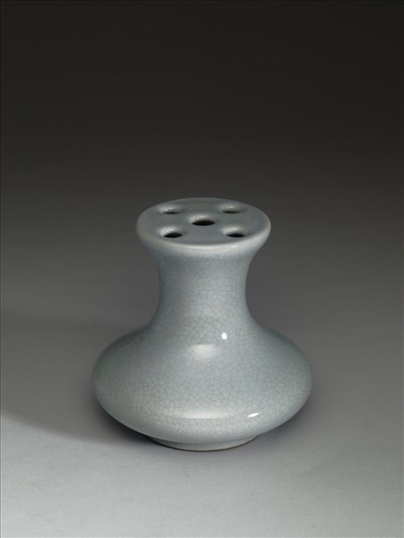 天藍釉五孔花插