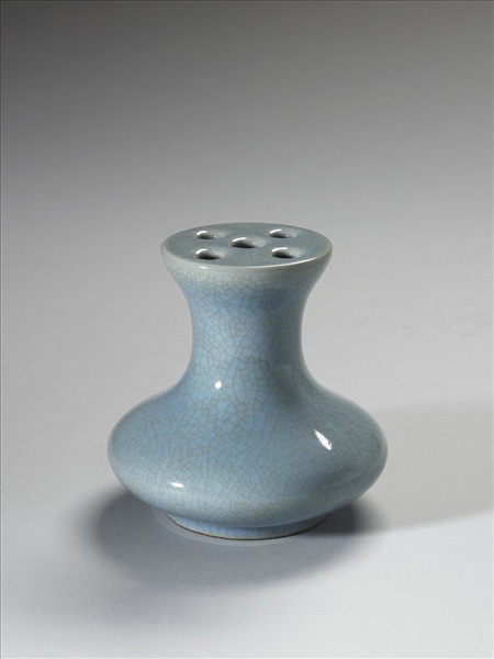 天藍釉五孔花插