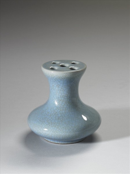 天藍釉五孔花插