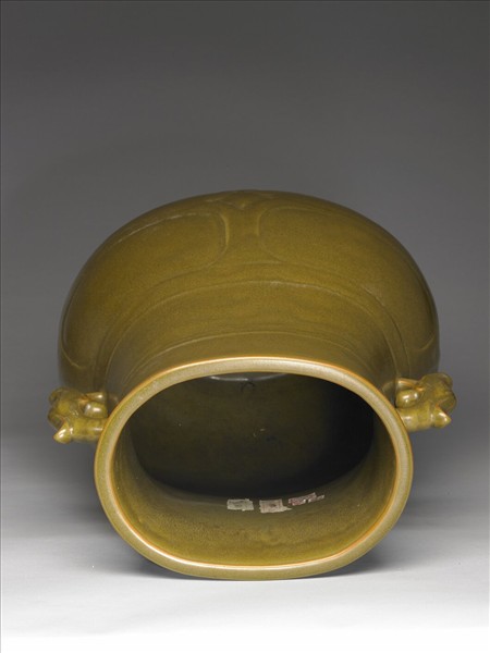 茶葉末釉獸耳壺