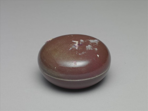 豇豆紅釉圓盒