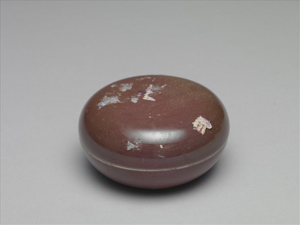 豇豆紅釉圓盒