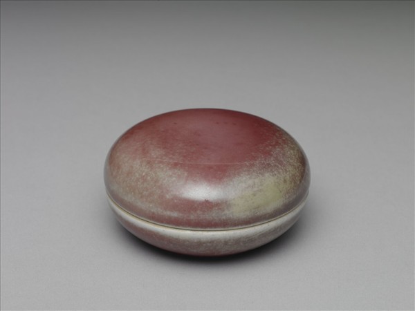 豇豆紅釉小盒