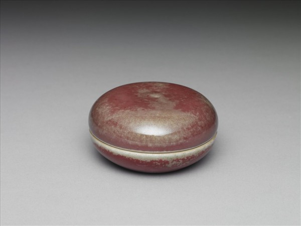 豇豆紅釉小盒