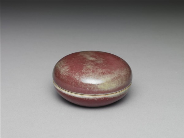 豇豆紅釉小盒