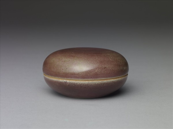 豇豆紅釉小盒
