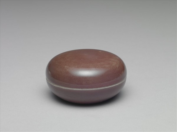 霽紅釉圓盒
