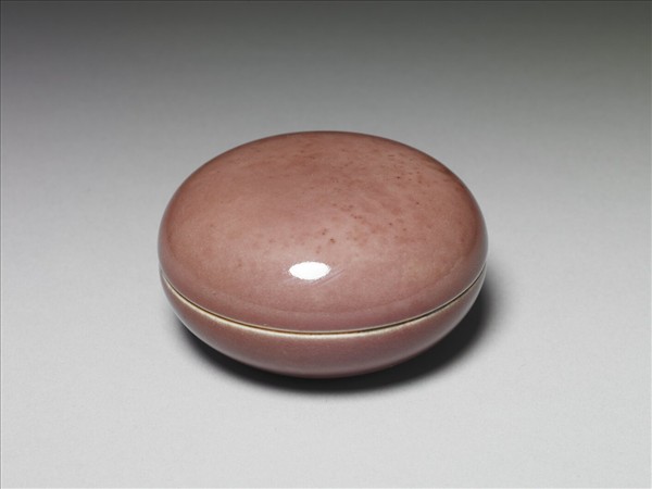 霽紅釉圓盒
