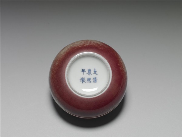 霽紅釉圓盒