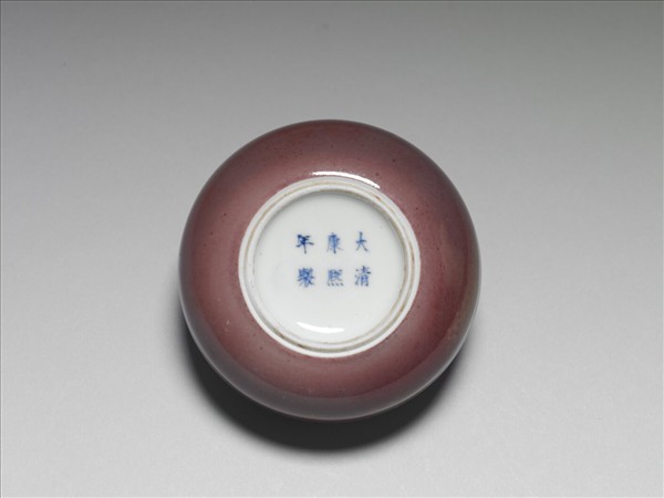 霽紅釉圓盒