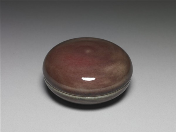 霽紅釉圓盒