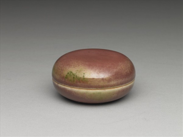 豇豆紅釉小盒