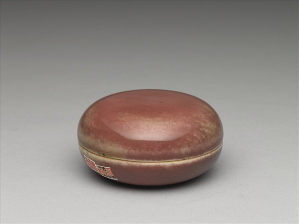 豇豆紅釉小盒