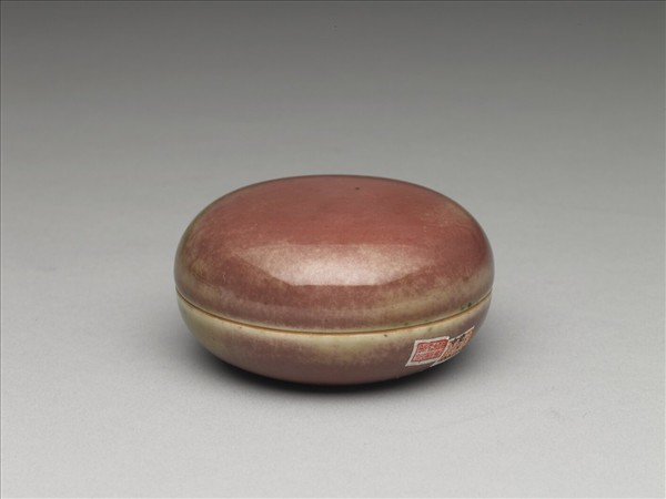 豇豆紅釉小盒