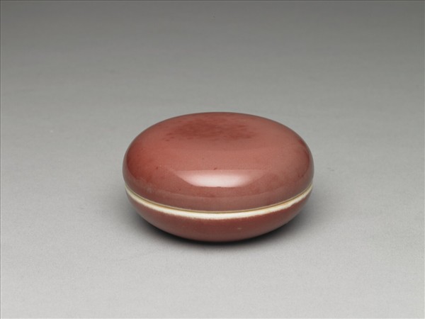 豇豆紅釉小盒