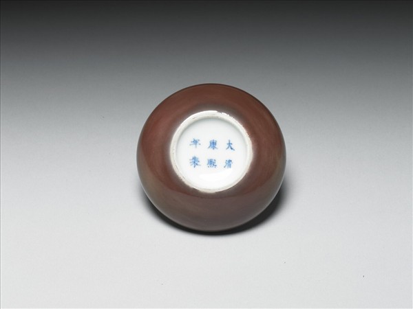 霽紅釉圓盒