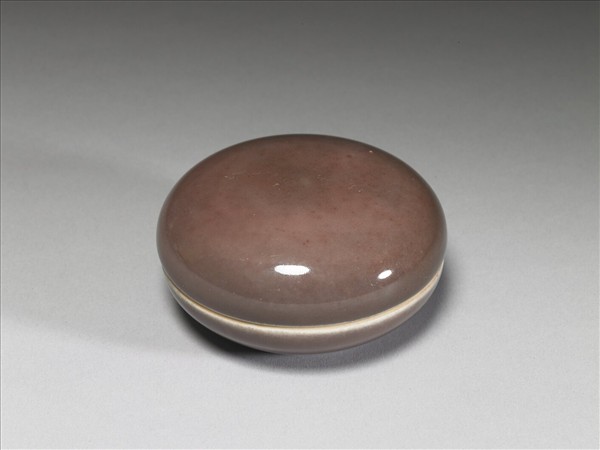 霽紅釉圓盒