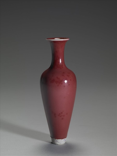 豇豆紅釉柳葉瓶