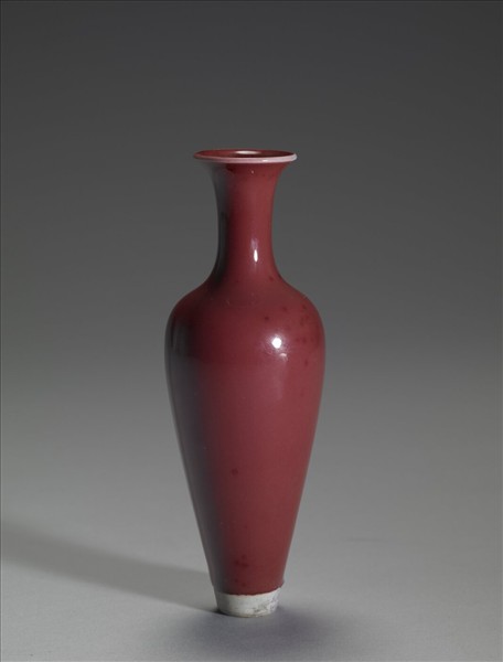 豇豆紅釉柳葉瓶
