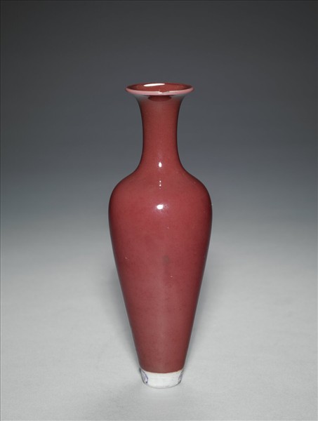 豇豆紅釉柳葉瓶