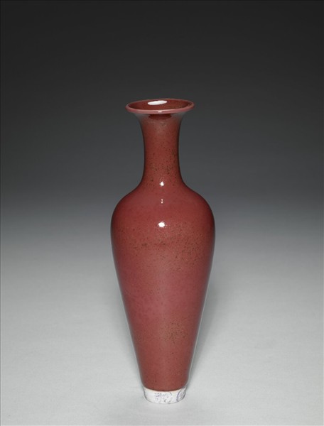 豇豆紅釉柳葉瓶