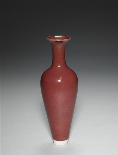 豇豆紅釉柳葉瓶
