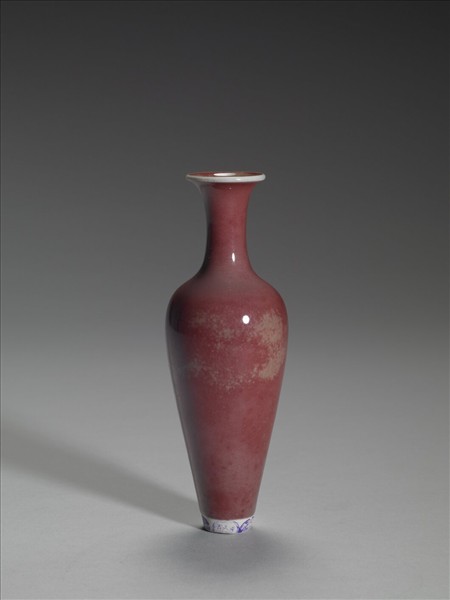 豇豆紅釉柳葉瓶